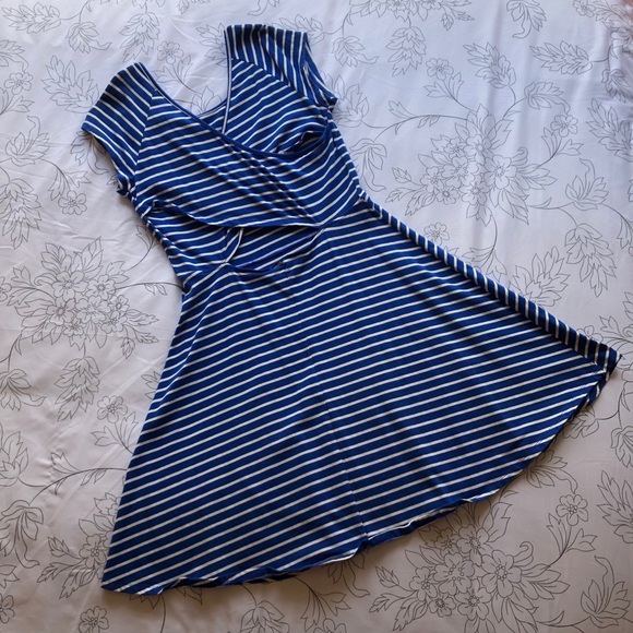 KOHL’S Blue and White Striped Dress - Picture 5 of 11